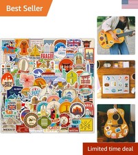 100Pcs World Travel Stickers Pack, Vacation Sticker Famous City Landmark Wate...