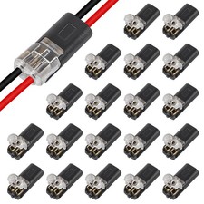 20Pcs Double-Wire Plug-in Connector Led Light Strip Connectors 2 Pin, Quick Spli