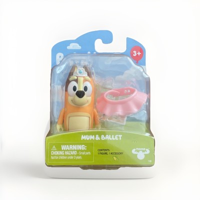 BLUEY - Mum & Ballet Sammel- Spielfigur mit Zubehör NEU & OVP von Moose ca. 8 cm
