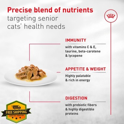 Royal Canin Aging 11+ Wet Cat Food Senior 3oz Can Case 6