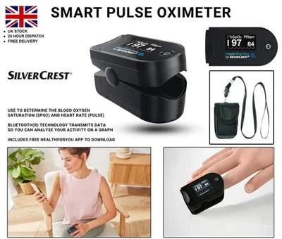 Silvercrest Personal Care Smart Pulse Oximeter, ***BRAND NEW*** UK Stock