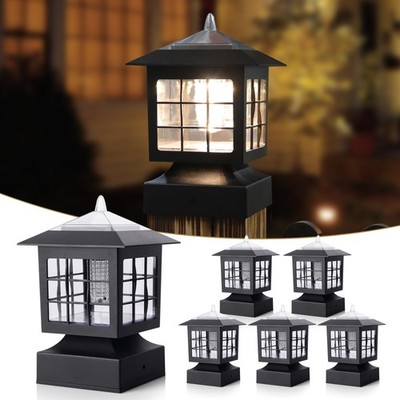 KS101X6AA Solar Post Cap Lights Outdoor for Yard Post Fence Waterproof 20 LUM...