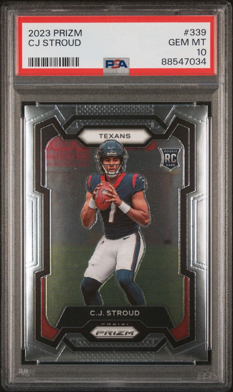 2023 Panini Prizm CJ Stroud PSA 10 Rookje Base Prizm Texans NFL