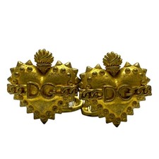 Dolce & Gabbana DG Heart Cufflinks Accessories Gold Logo Business Formal