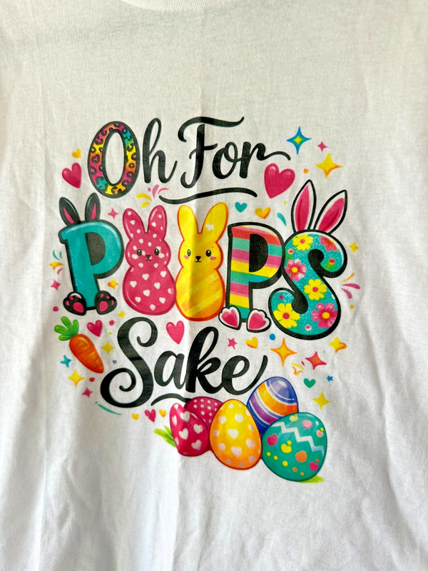 Oh For Peeps Sake Easter Girl's Size 10-12 Gildan Youth Kids Medium NWT