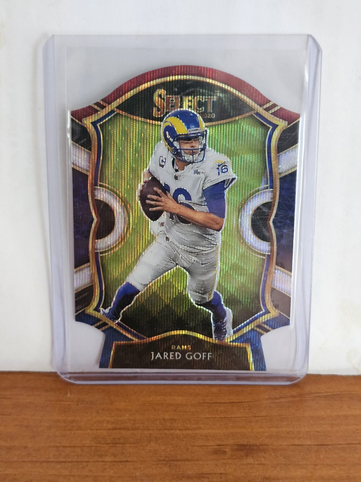 2020 Panini Select - Concourse Jared Goff #13 Tri-Color Prizm Die-Cut