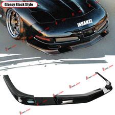 Front Bumper Lip Splitter Kits For Corvette C5 1997-2004 Zr1 Style Gloss Black