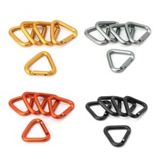 5 Pieces for Triangle Carabiner Aluminum Alloy Keychain Snap Clip Hook Buckle