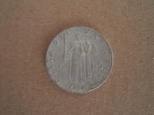 MONETA 5 CINQUE LIRE CITTA' DEL VATICANO ANNO 1952 PAPA PIO XII