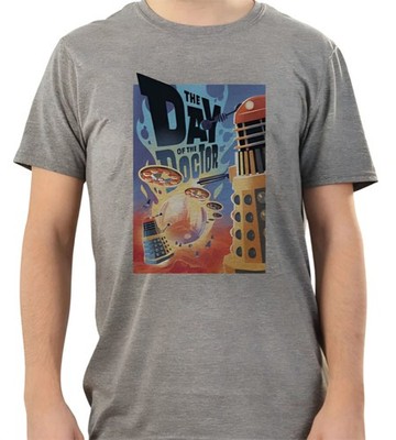 Rare Dr Who (Official) Day Of The Doctor T Shirt, BNWT, Rian Hughes Design, XL