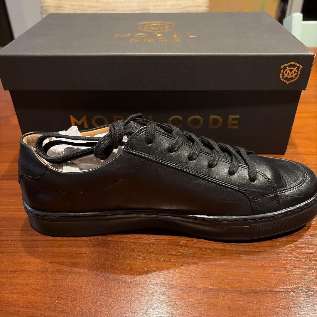 [Good condition] MORAL CODE leather sneakers black - image 6