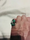Vintage Navajo Sterling Silver And Turquoise Ring Sz 8