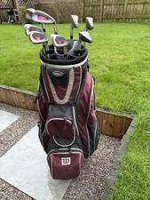 Wilson Golf Cart Bag With Full Set Of Irons 4-SW (8 Clubs)