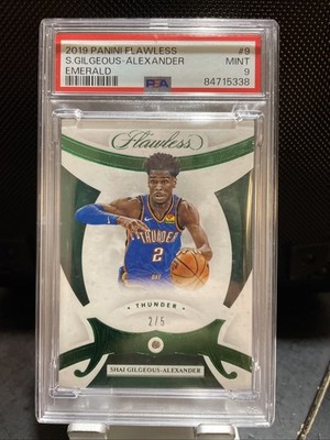 Shai Gilgeous-Alexander 2019 Panini Flawless Emerald 2/5 PSA 9 POP 1 Thunder