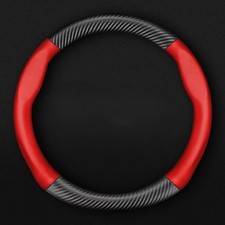 1538cm Leathercarbon Fiber Steering Wheel Cover For Cadillac All Model