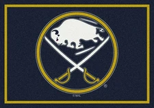 4x6 Milliken Buffalo Sabres 1031 Sports NHL Spirit Area Rug - Approx 3'10"x5'4"
