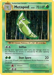 Metapod 4/108 XY Evolutions Reverse Holo