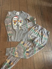 Hanna Andersson Boys Pajamas Set STAR WARS 120 US Size 6-7 PJs Holiday Christmas