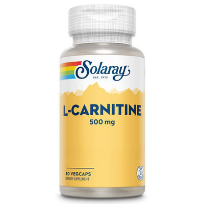 Solaray L-Carnitine 500 mg, Free Form Amino Acid, Lab Verified, GMP Facility,