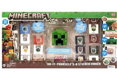  Minecraft Do-It-Yourself 3D Sticker Maker Kit   with Box
