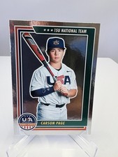 2022 Panini USA Baseball Stars & Stripes #81 Carson Page 15U National Team