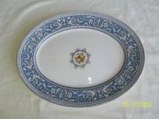 Vintage Myott Royal Staffordshire Medici Sky Blue Oval Platter 14 5/8" x 11 3/8"