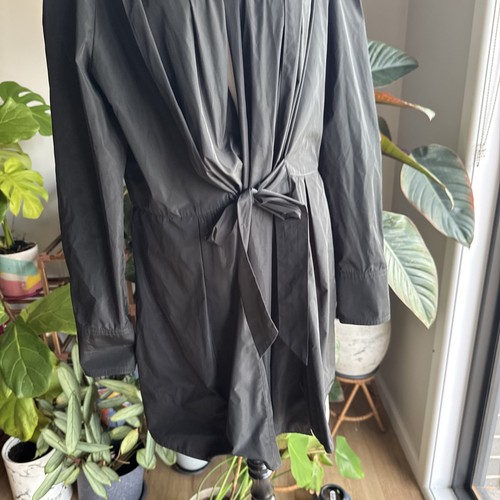 Mela Purdie Jacket Size M/L Lightweight Black Windbreaker Nylon Tie Waist - Bild 4 von 12