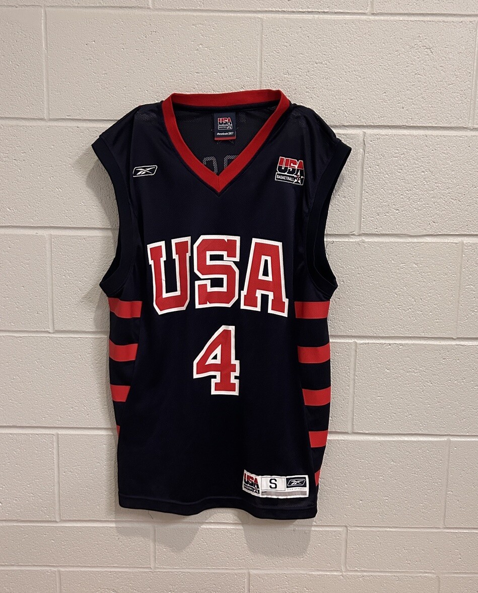 2004 Allen Iverson Team USA Number 4 Reebok Olympics Size S Fits