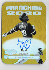 2020 Luis Robert Bowman's Best Franchise On card Auto Gold refractor RC /50
