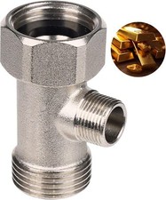 T Adapter Metal T Valve for Bidet 7/8  x7/8  x3/8  3 Way Tee Connector Attachment