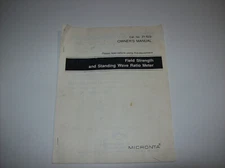 Micronta Field Strength Standing Wave Radio Meter No 21-523 Owners Manual, x