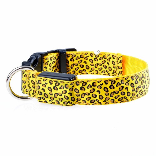 LED Glow Collar Dog Puppy Pet Flashing Light Safety Glow In The Dark FAST POST - Picture 27 of 81