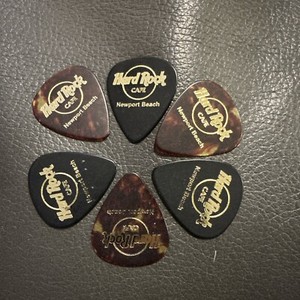 Hard Rock Cafe- Guitar Picks- Newport Beach - Lot of 6 Picks. Unused.