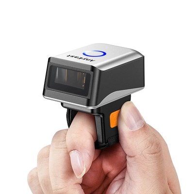 Scanner Bluetooth Ring Wireless Mini Finger Barcode Reader 2D Barcode Scanner US