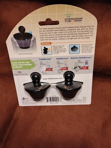 Enchufe StopShroom® 2pk para bañera baño desagües StopShroo bañera fregadero NUEVO - Imagen 2 de 2