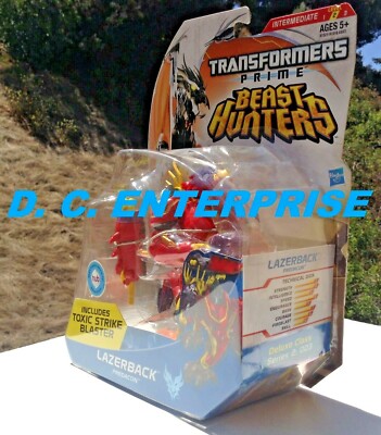 HASBRO TRANSFORMERS PRIME BEAST HUNTERS LAZERBACK DELUXE CLASS 2013 NEW IN BUBBL