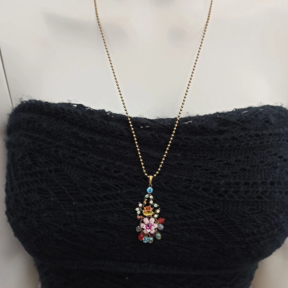 Collar Michal Negrin púrpura romántico renacimiento victoriano araña delicado de colección Foto 4 de 4