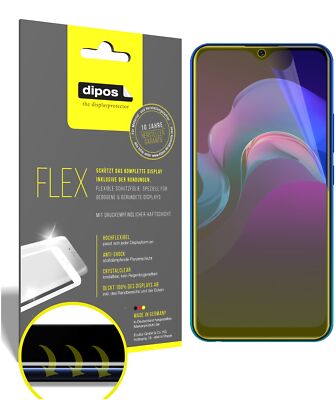 3x Vivo Y11 (2019) Schutzfolie Folie, 100% Displayabdeckung, dipos Flex