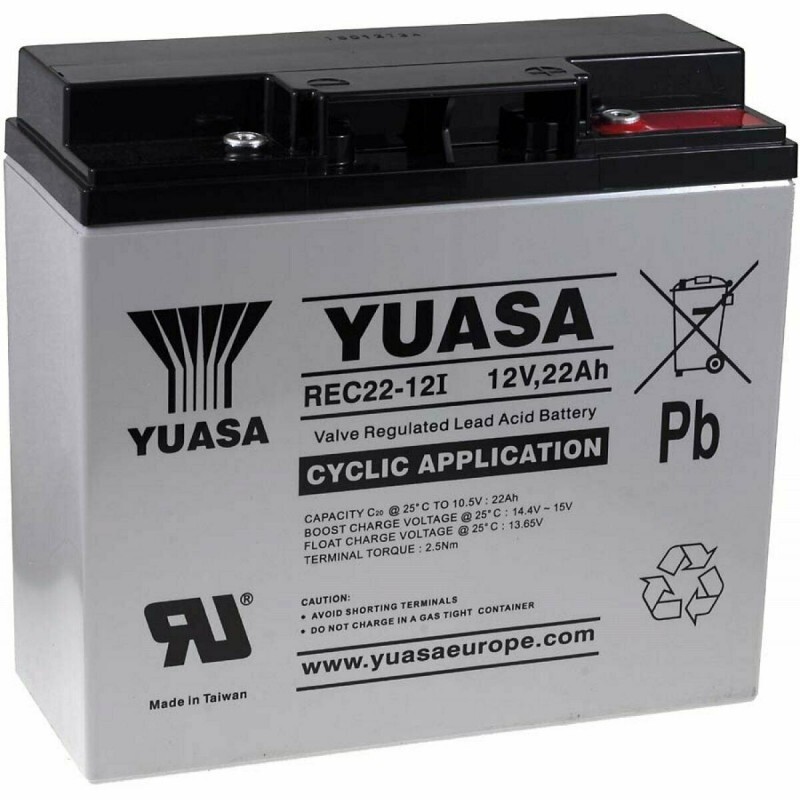 Batterie stockage energie Yuasa REC22-12 pour fauteuil roulant et mobilité réduite