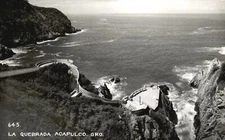 Mexico, La Quebrada Acapulco Guerrero MX RPPC Real Photo Vintage Postcard