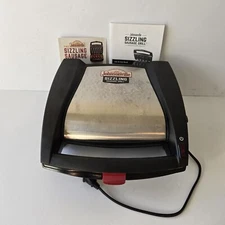 Johnsonville Electric Sizzling Sausage Grill BTG-0498 No Drip Tray Tested Indoor