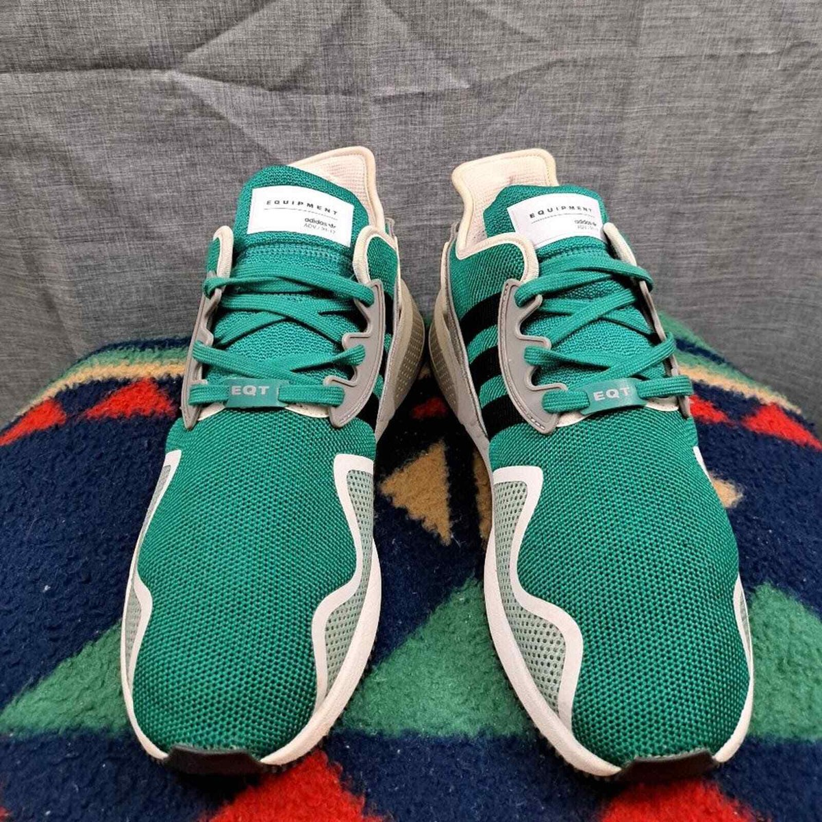 Adidas Original 281001 EQT Cushion ADV Men's Green Casual Sneakers Shoes  Size 12