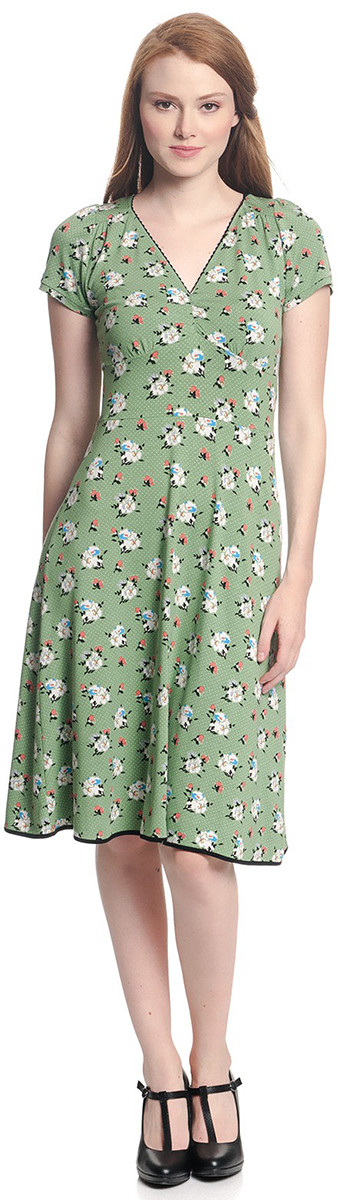 Vive Maria SWEET MEMORIES Polka Dot Vintage FLOWER V-Neck DRESS Kleid Rockabilly Vive Maria SWEET MEMORIES Polka Dot Vintage FLOWER V-Neck DRESS Kleid Rockabilly
