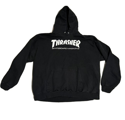 Black and white Thrasher hoodie