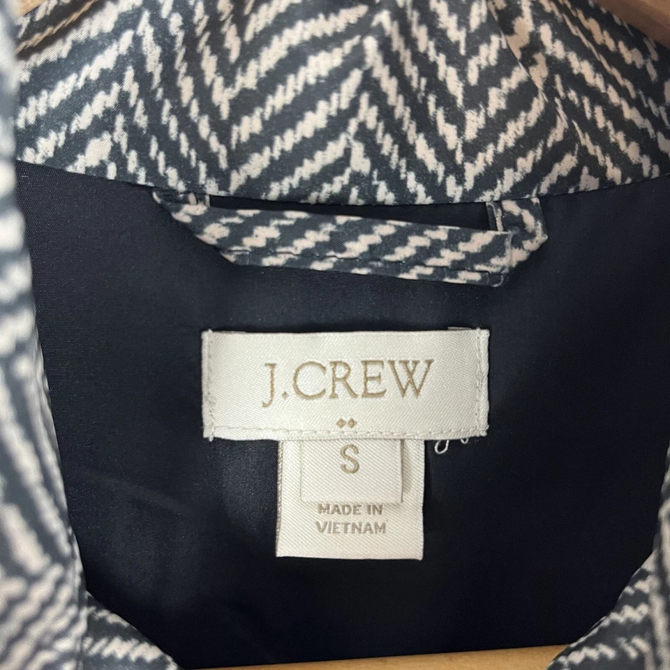 Chaleco para mujer J.CREW S espiga plumón acolchado diamante cremallera completa negro Foto 3 de 4