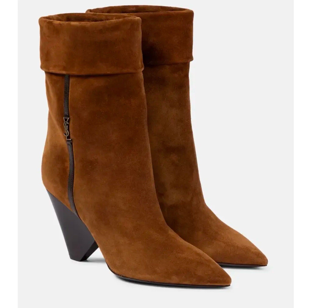 Stivali YSL Saint Laurent scamosciati pelle slouch 36 6 country boho hippie anni 70 80