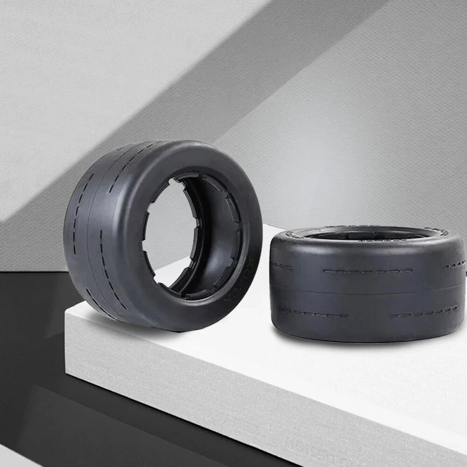 2pcs Slick On Road Tire 15 Scale RC Car for HPI KM ROVAN Baja 5B 5T 5SC LOSI3S - Image 3 of 4