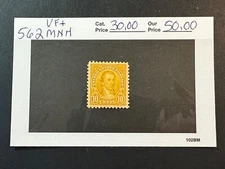 Scott #  562 MNH  VF+    2024 Scott Catalogue Value $ 30.00