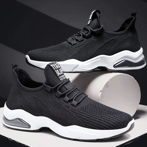 Tenis informales para hombre sin cordones transpirables para correr tenis caminar zapatos deportivos - Imagen 7 de 17
