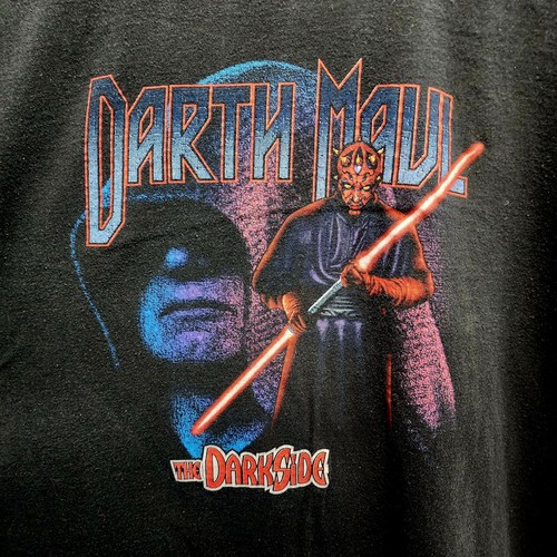 Star Wars Darthmaul Dark Side Camicia Nera Clone Wars Rara Adulto Taglia Large - Foto 2 di 6